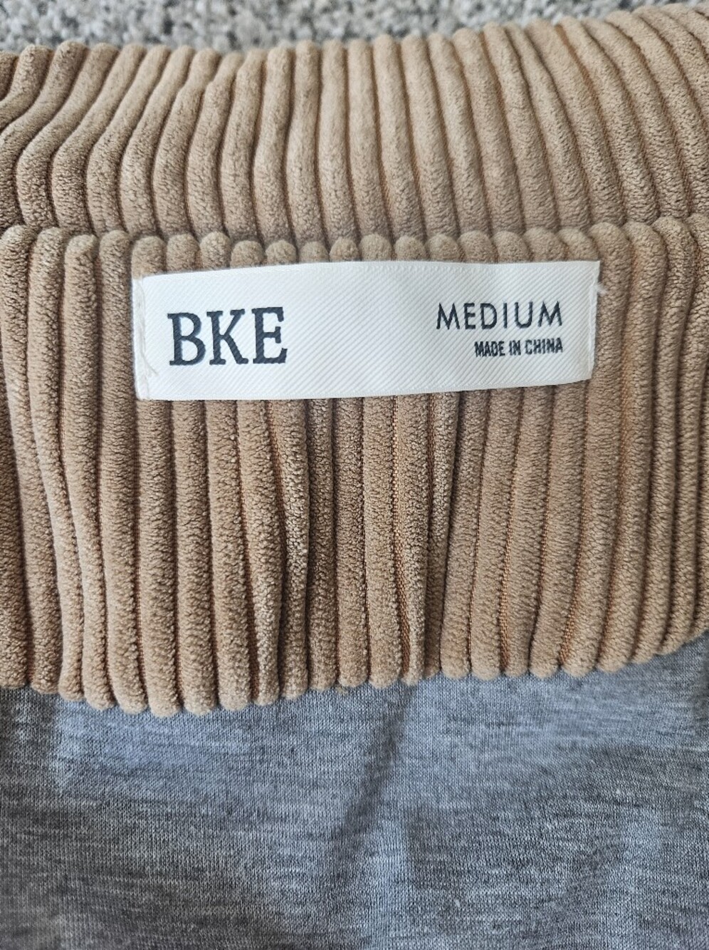 BKE Corduroy Puffer Vest in Camel - Picture 5 of 6